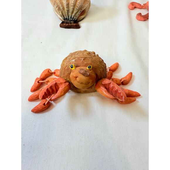 Vintage 6 Anthromorphic Nautical Figurines Sailor with Seacrratures Sitters - Picture 7 of 13